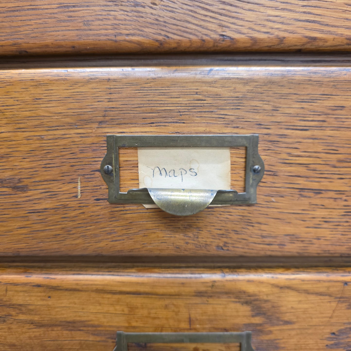 Antique Oak Flat File/ Map Cabinet