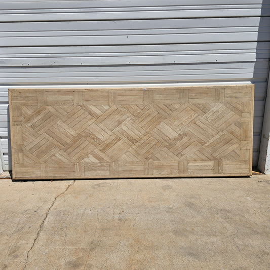9 ft Washed Parquet Wood Dining Table Top