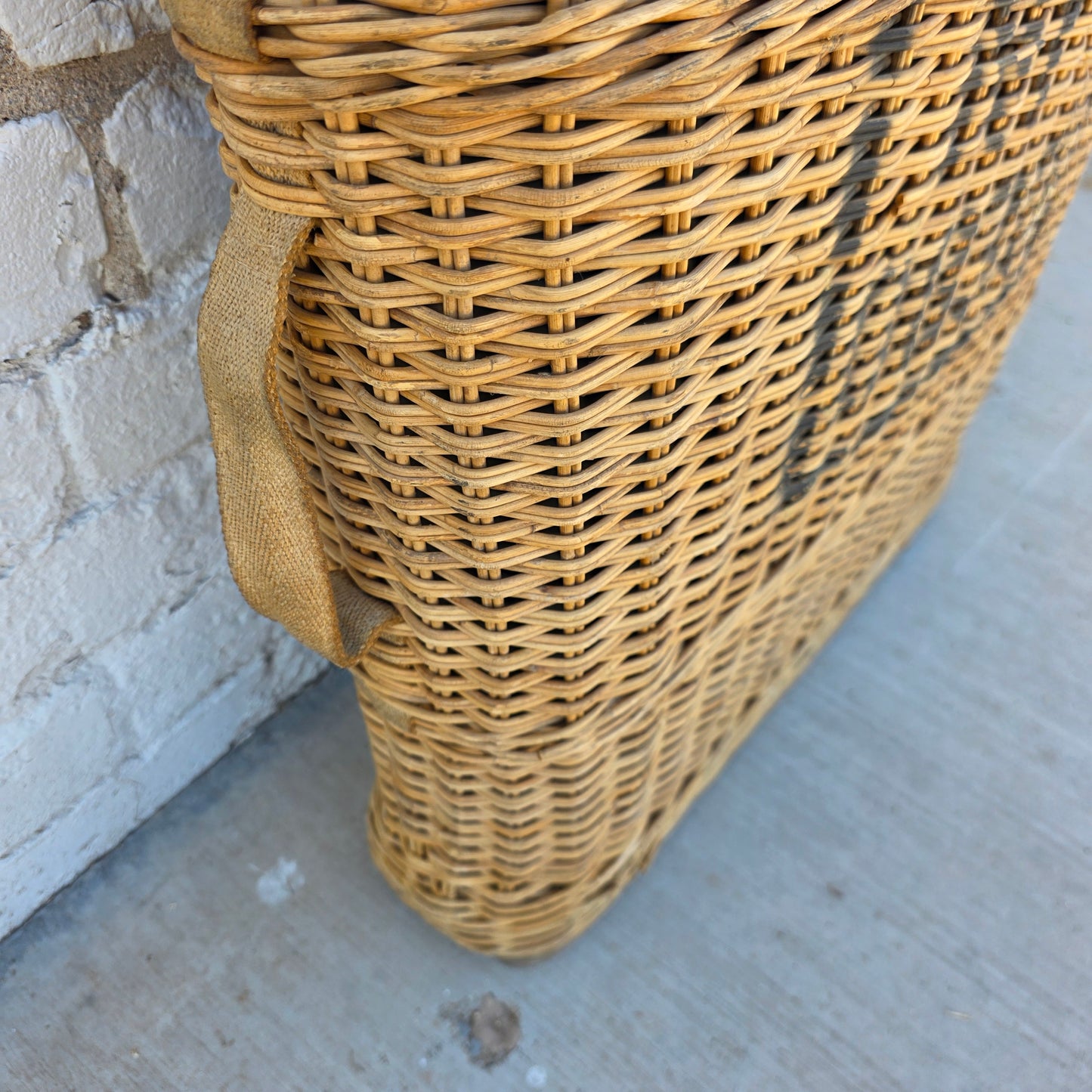 Swiss Military Artillery Canisters in Wicker Basket