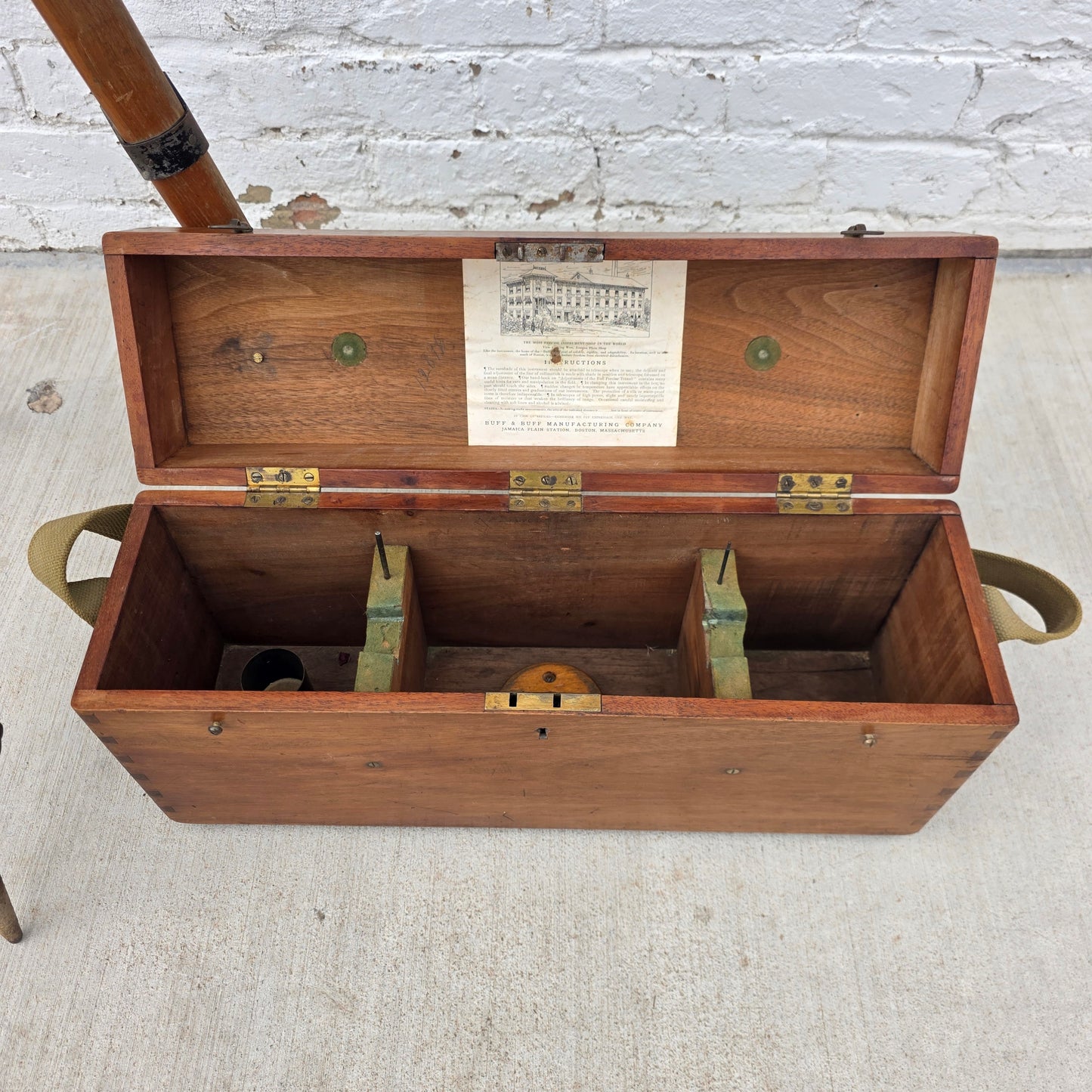 Vintage Buff and Buff Transit Level in Original Case with Tripod (Architectural)