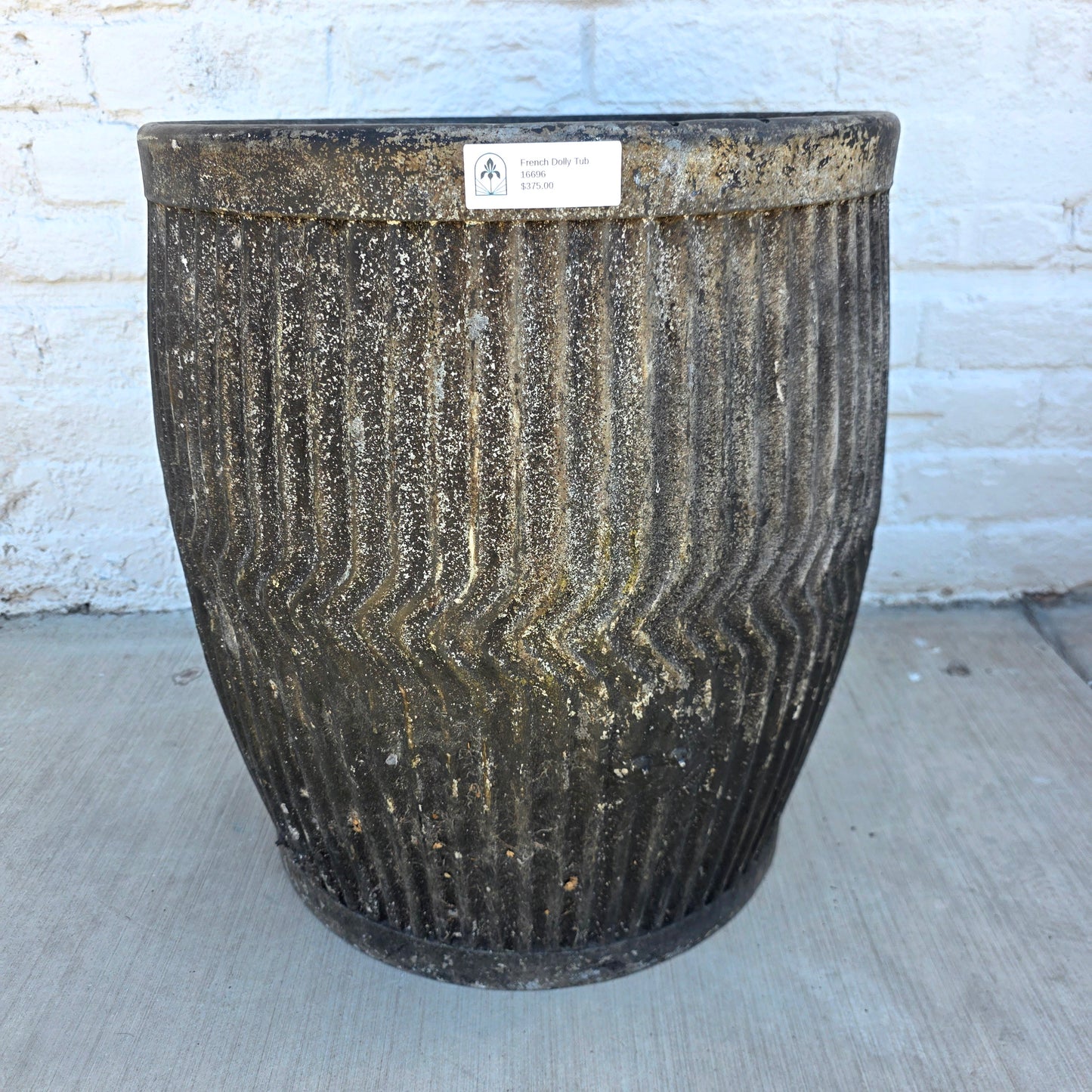 French Galvanized Dolly Tub