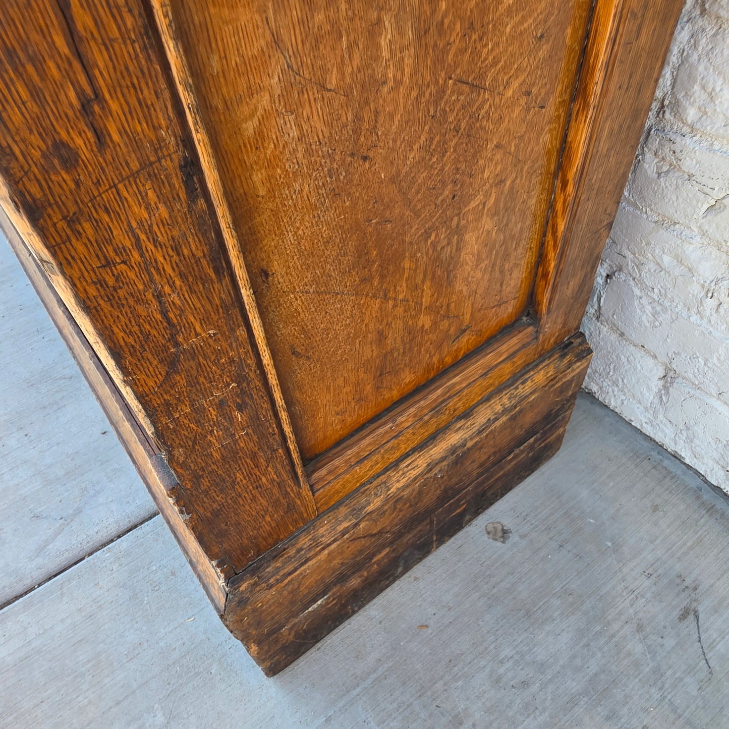 Antique Oak Tambour Filing Cabinet