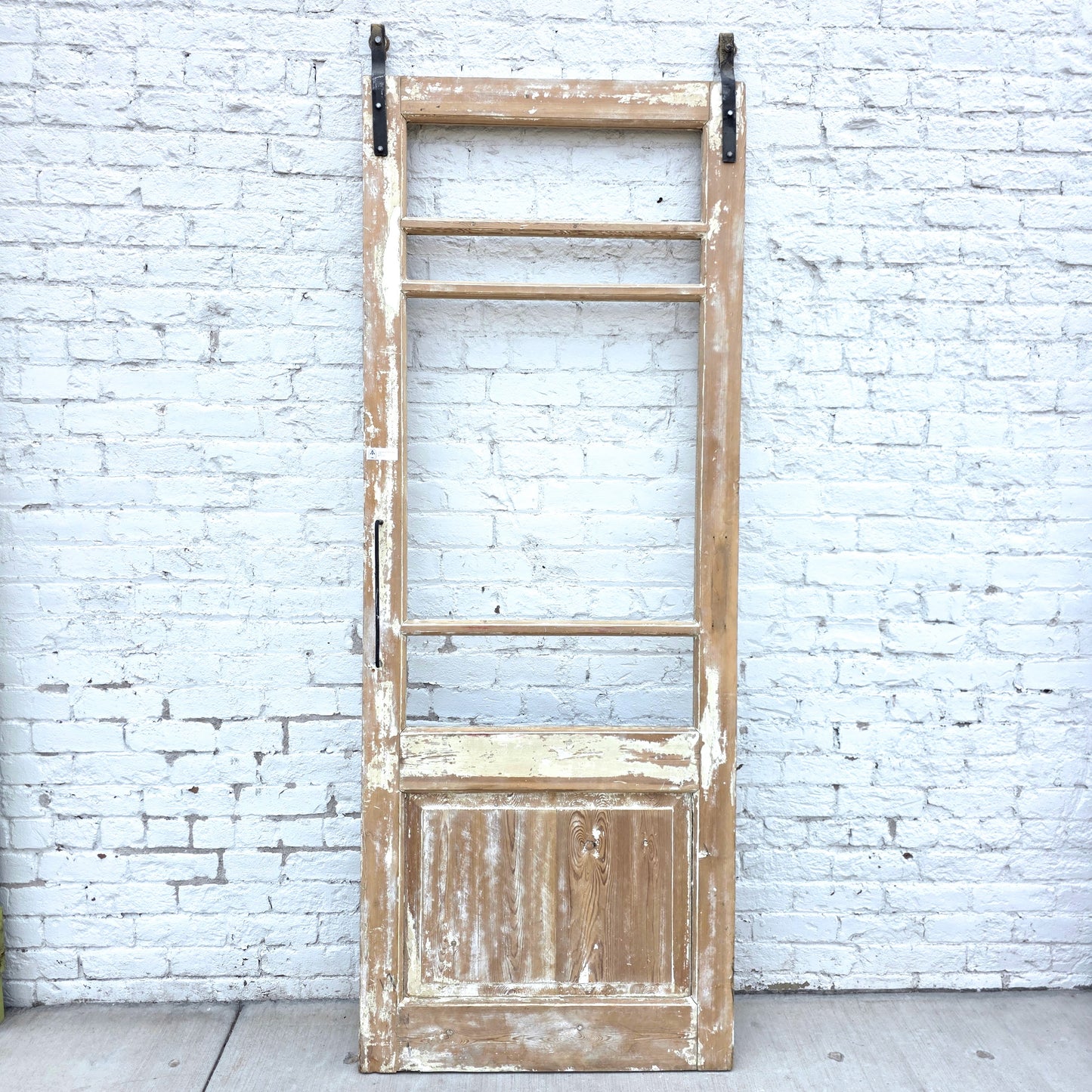 Single 4-Lite Antique Wood Doors