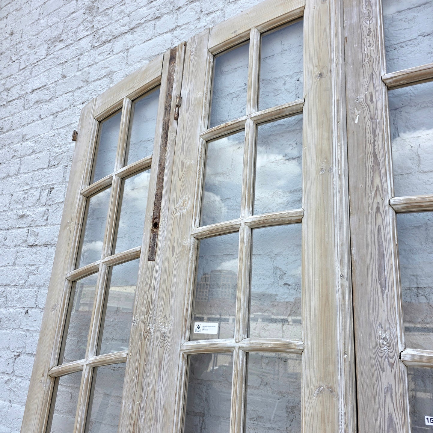Set of 4 Washed Arched Doors w/48 Lites
