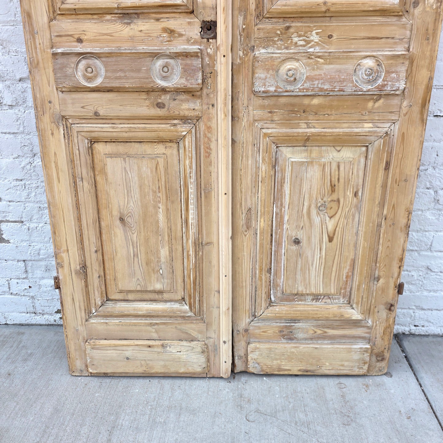 Pair of Washed Antique 2-Panel Doors