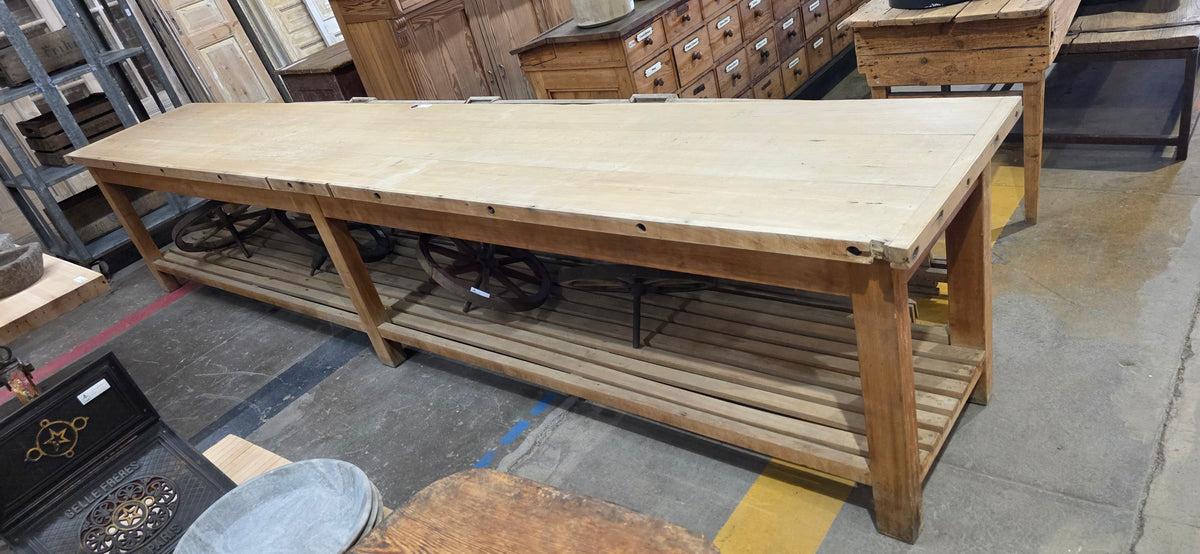 French Bleached Bakery Table