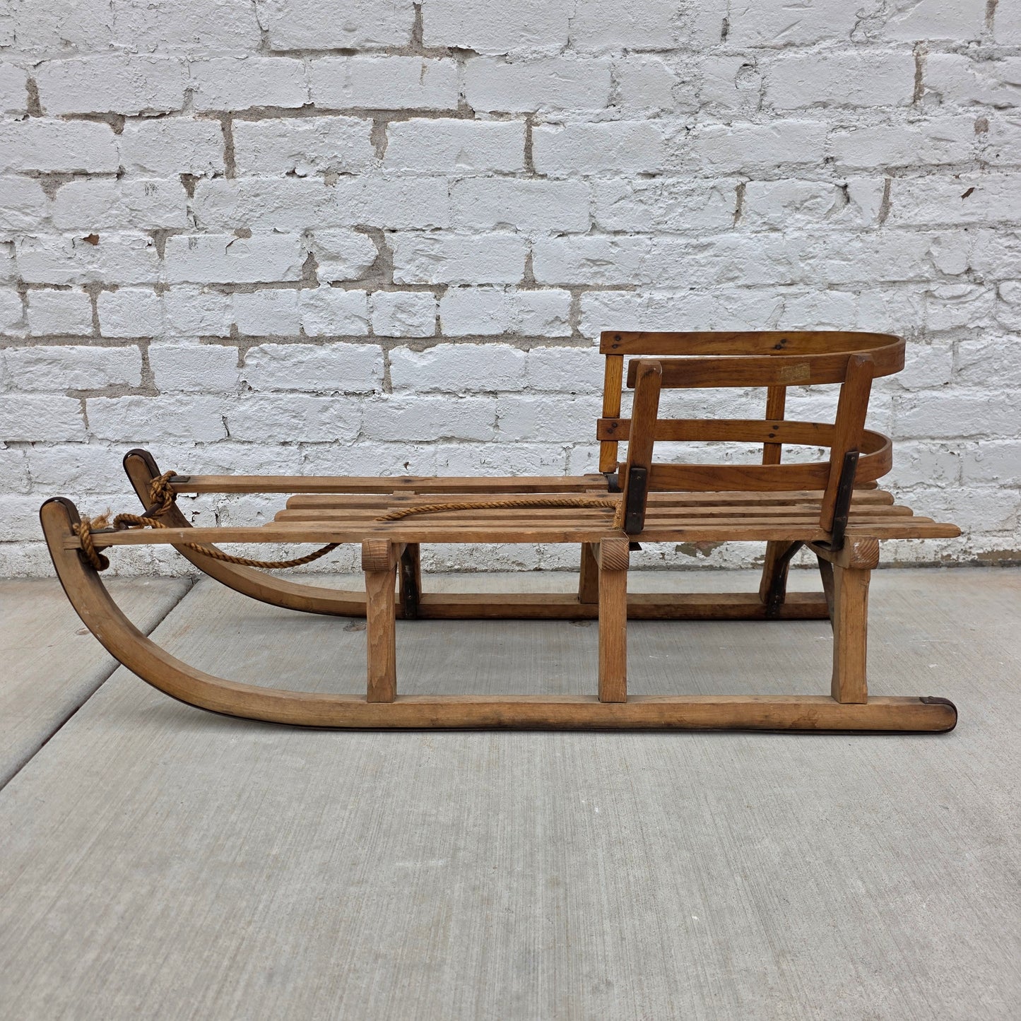 European Wooden Children's Snow Sled