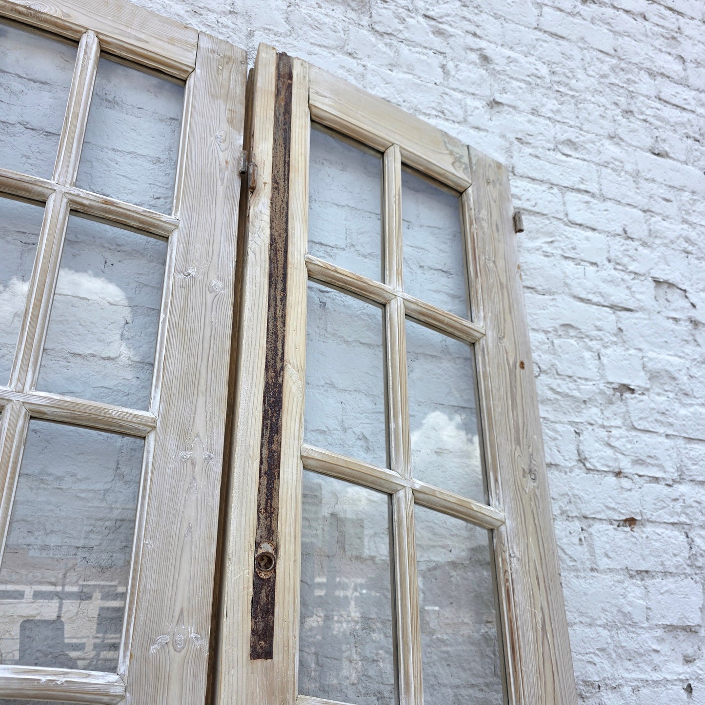 Set of 4 Washed Arched Doors w/48 Lites