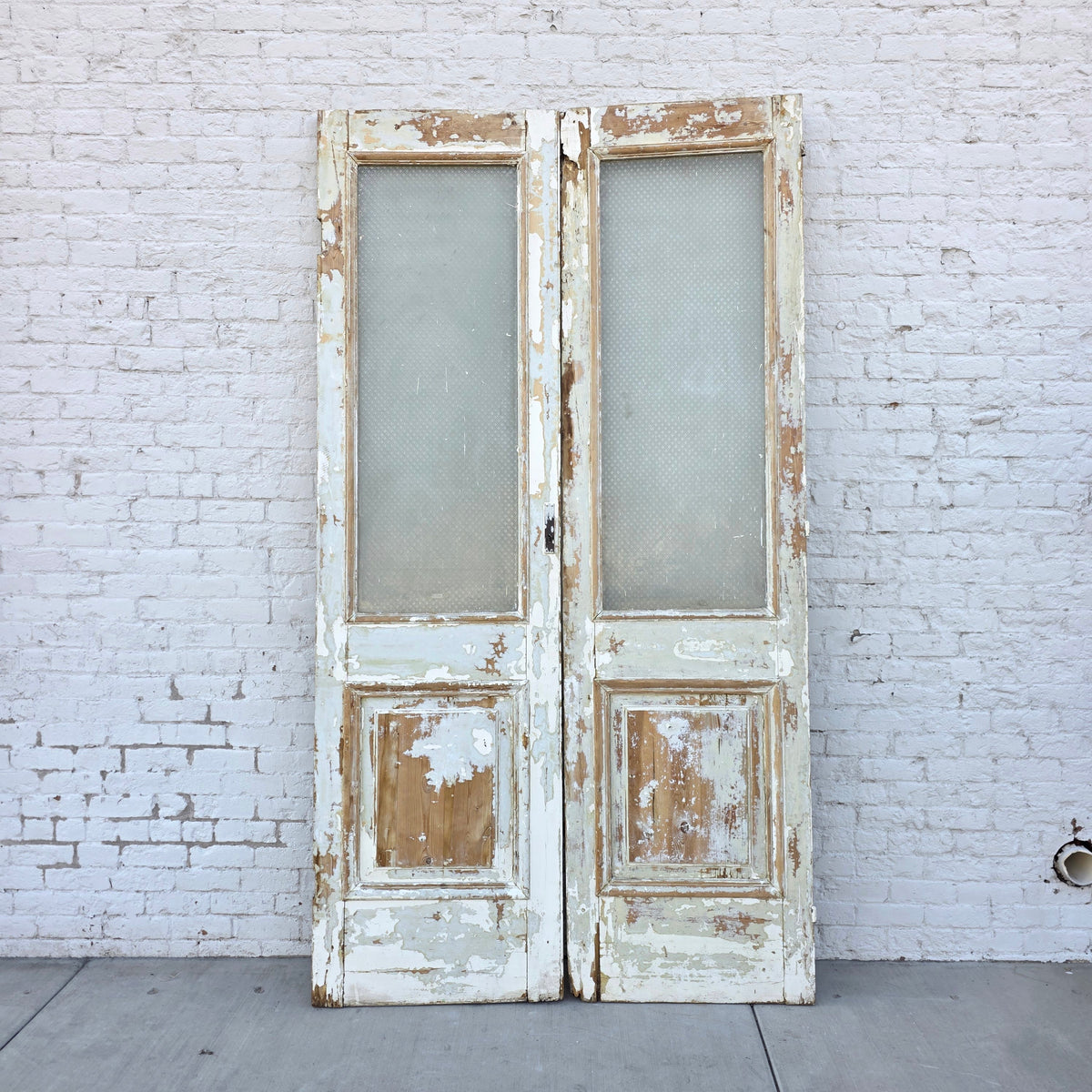 Pair of Single Lite Carved Doors