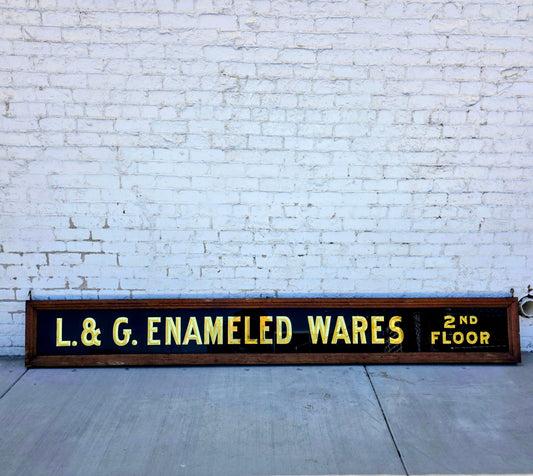L. & G. Enameled Wares Reverse Painted on Glass (Double-sided)