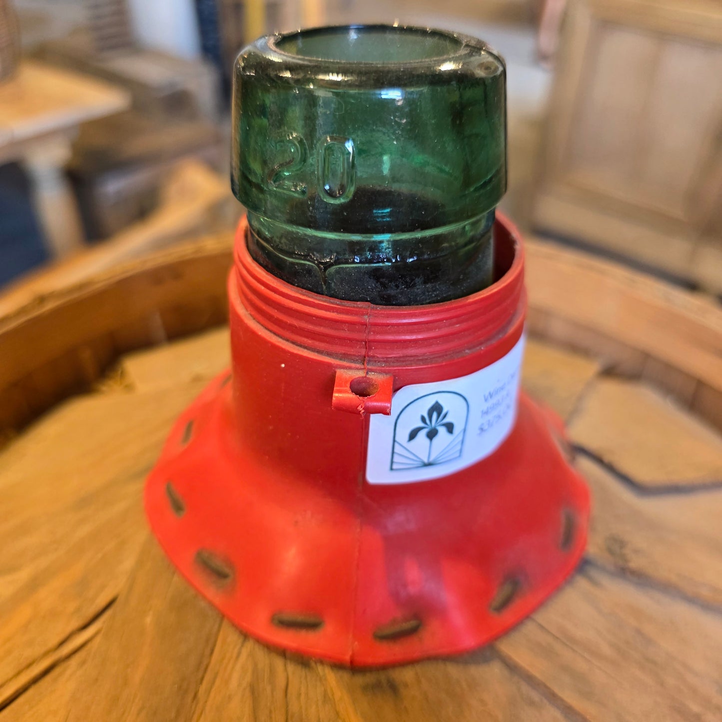 French Wine Demijohn in Basket