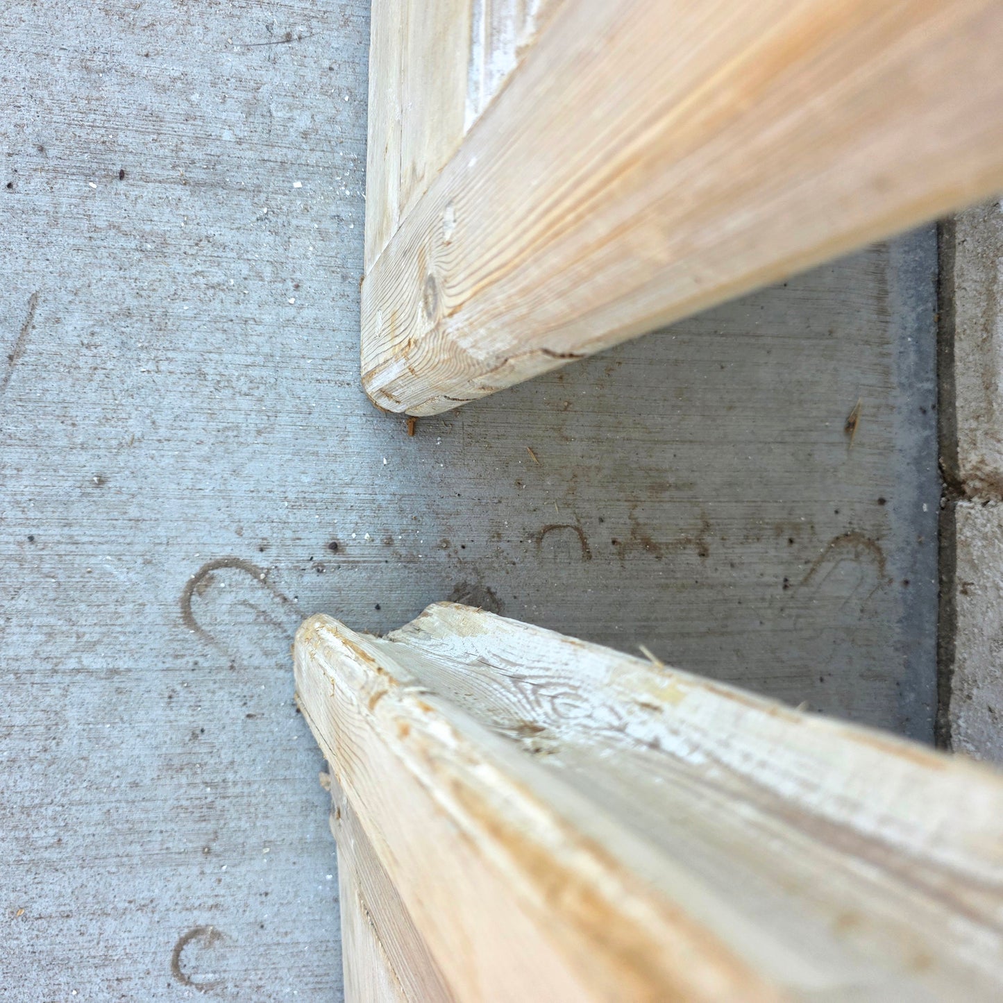 Pair of French Wood Doors w/5 Glass Lites