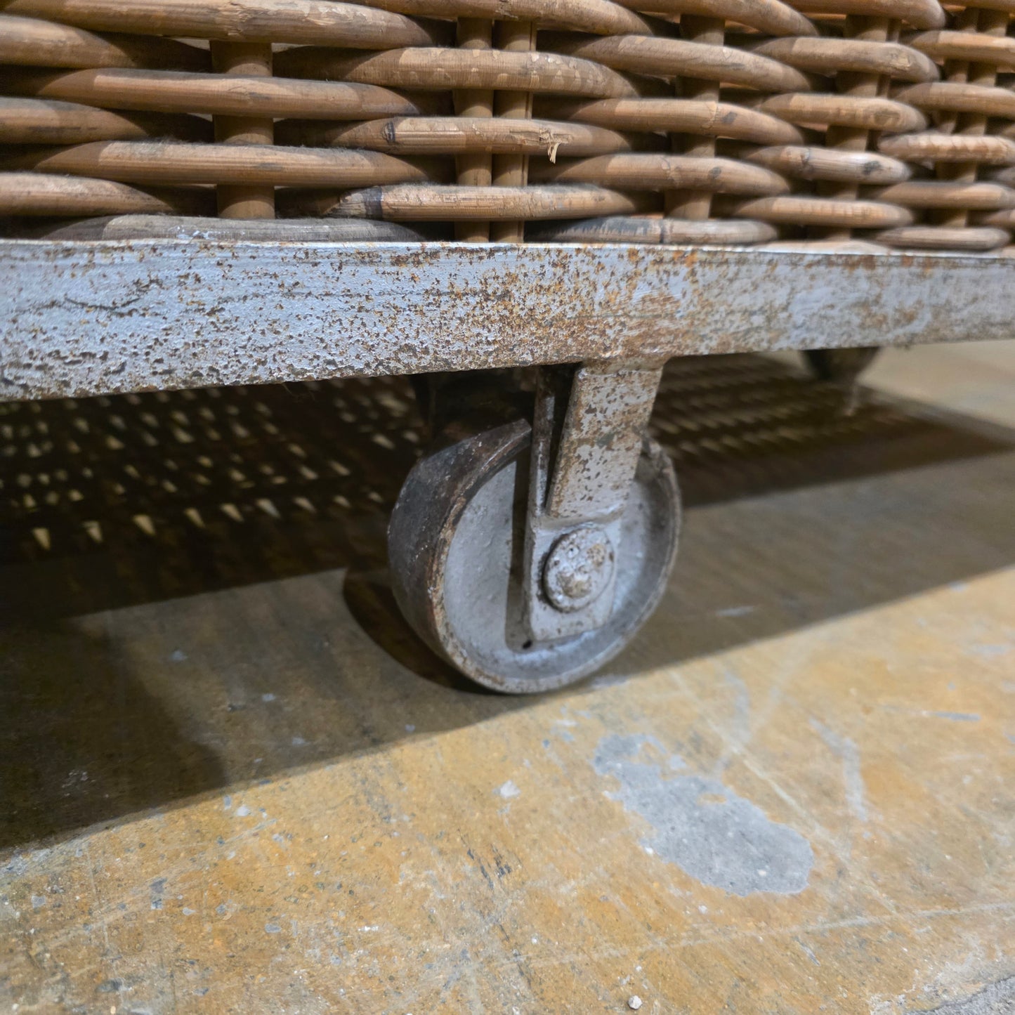 Parisian Wicker Rolling Cart