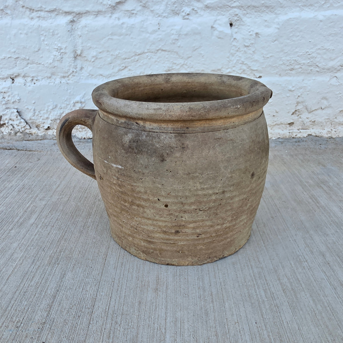 Antique French Stoneware Pot (M)