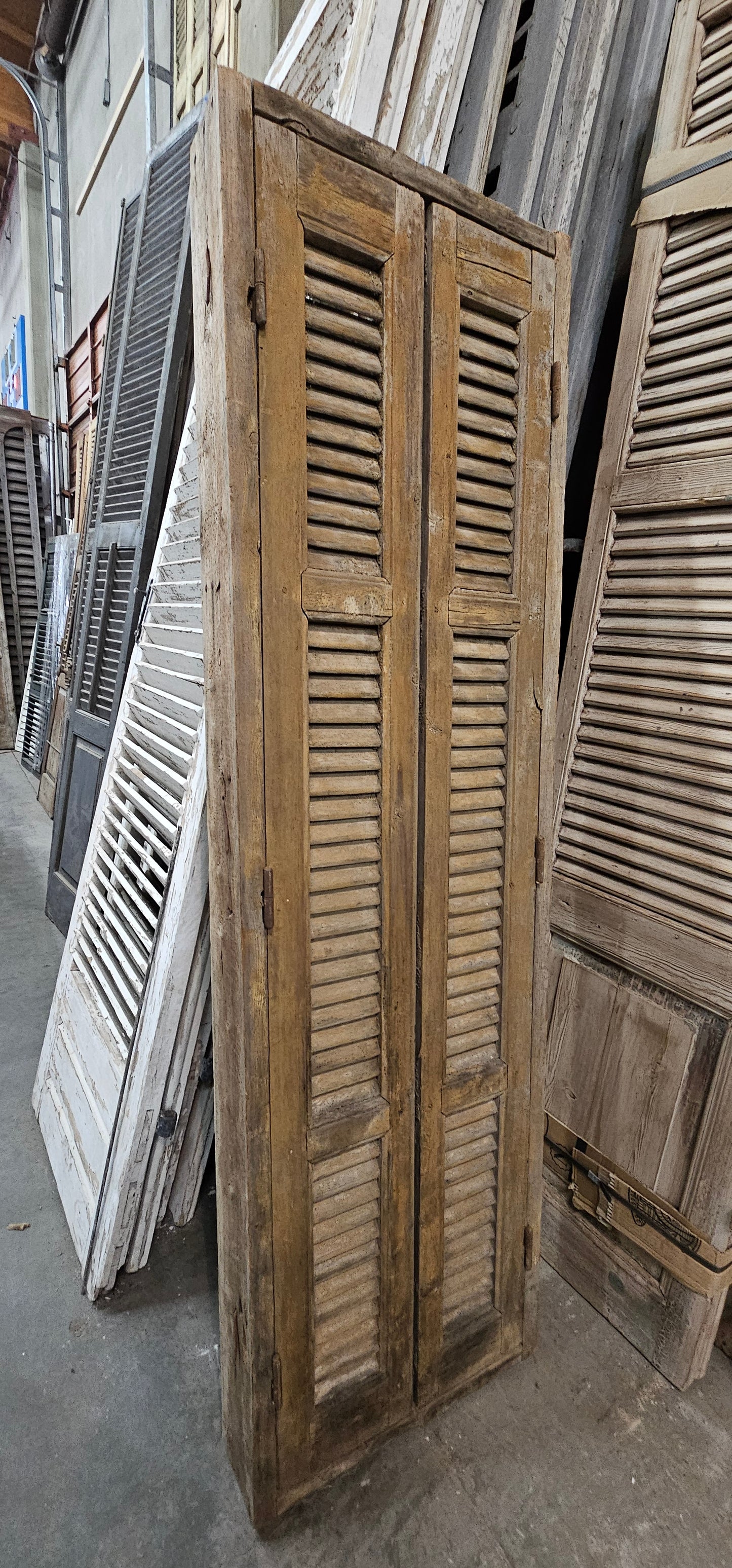 Rectangle Single Pane Window with Transom and Shutter Set