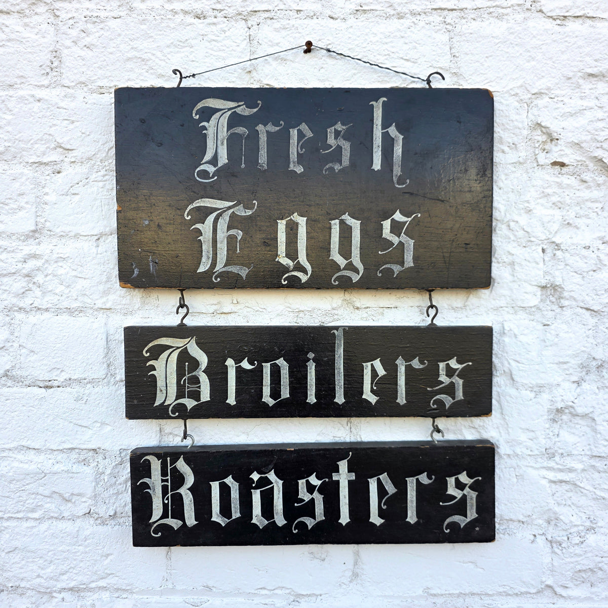 Painted Wooden Egg Farm Sign