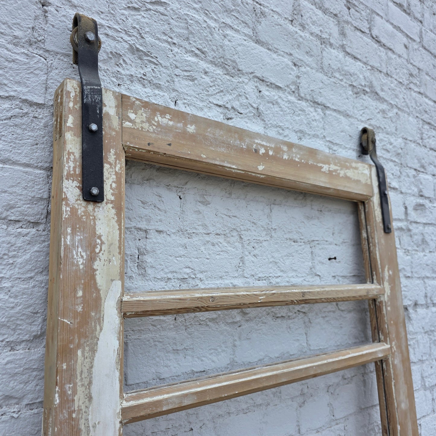Single 4-Lite Antique Wood Doors