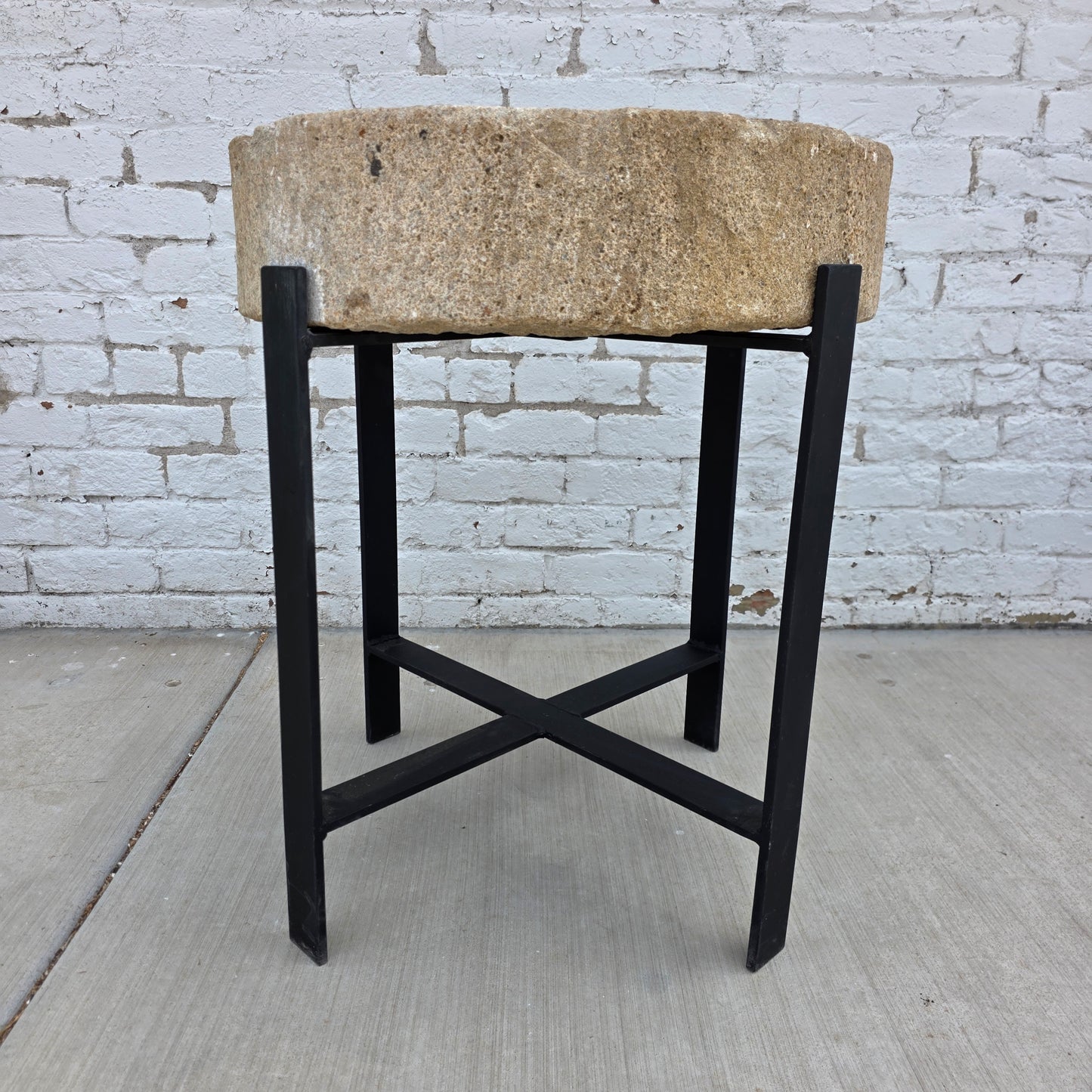 French Grindstone Side Table