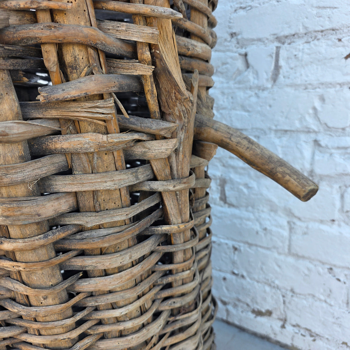 French Wicker Grape Hod/Basket