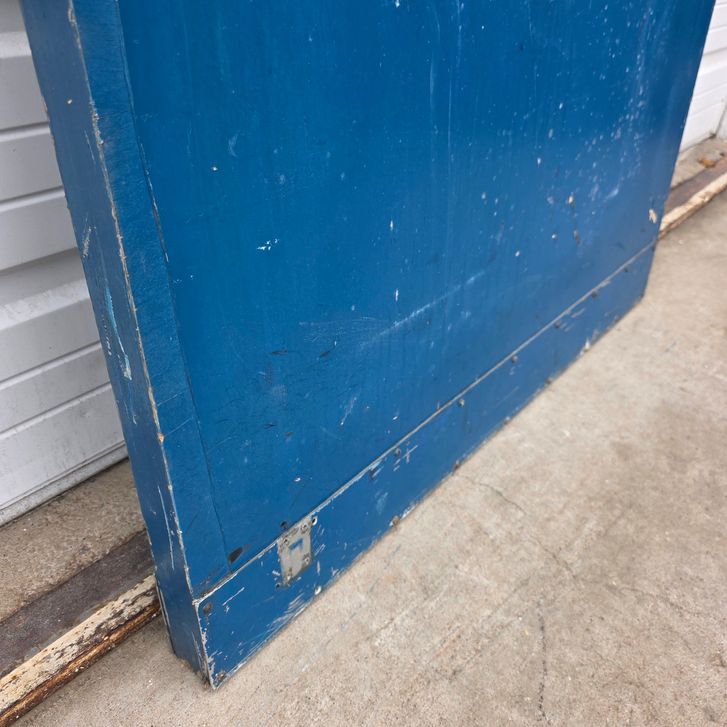 Vintage Wooden Door with Chicken Wire Glass
