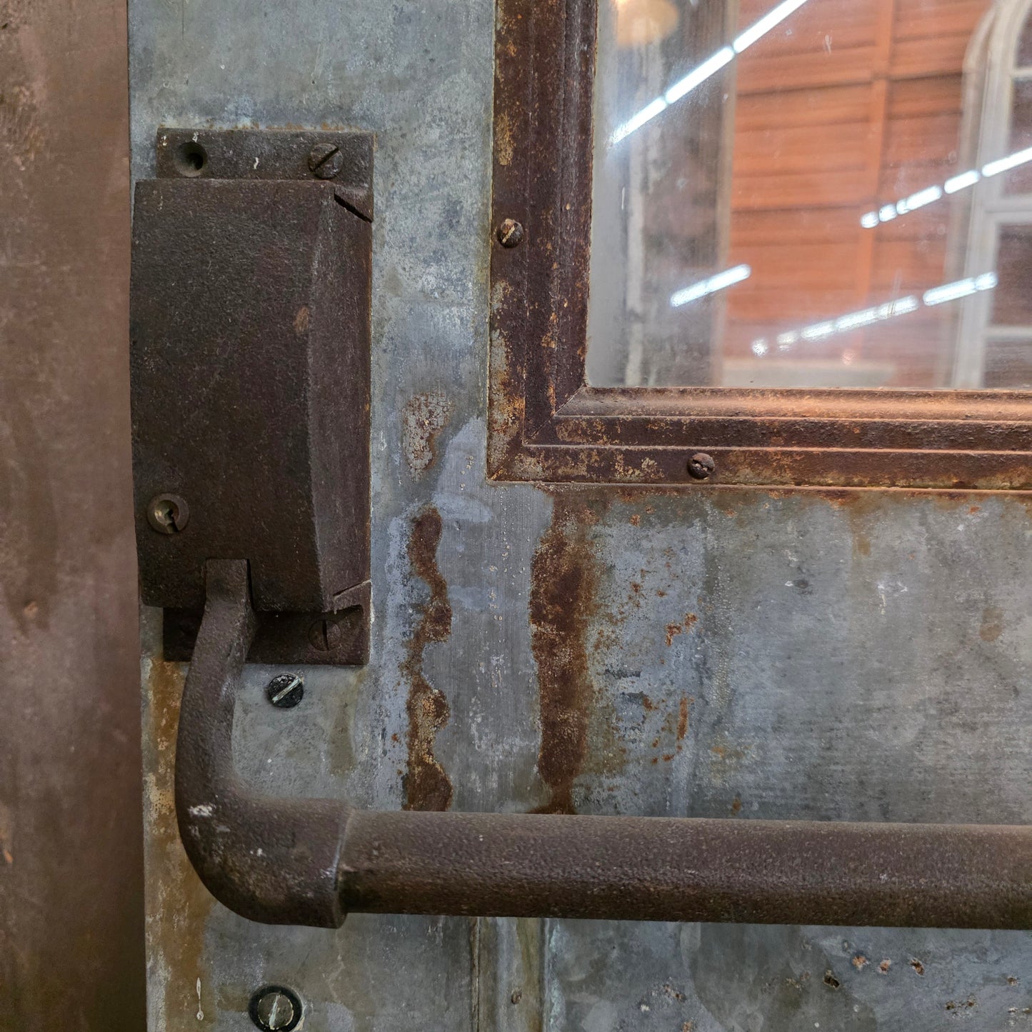 Metal Fire Door with Single Clear Glass Lite
