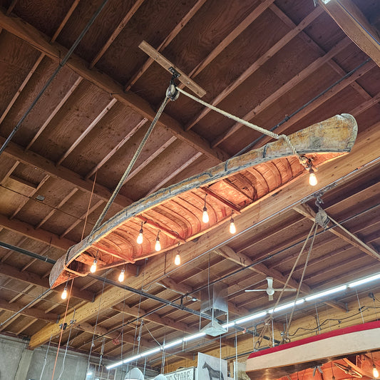 Repurposed Antique Birch Bark Canoe