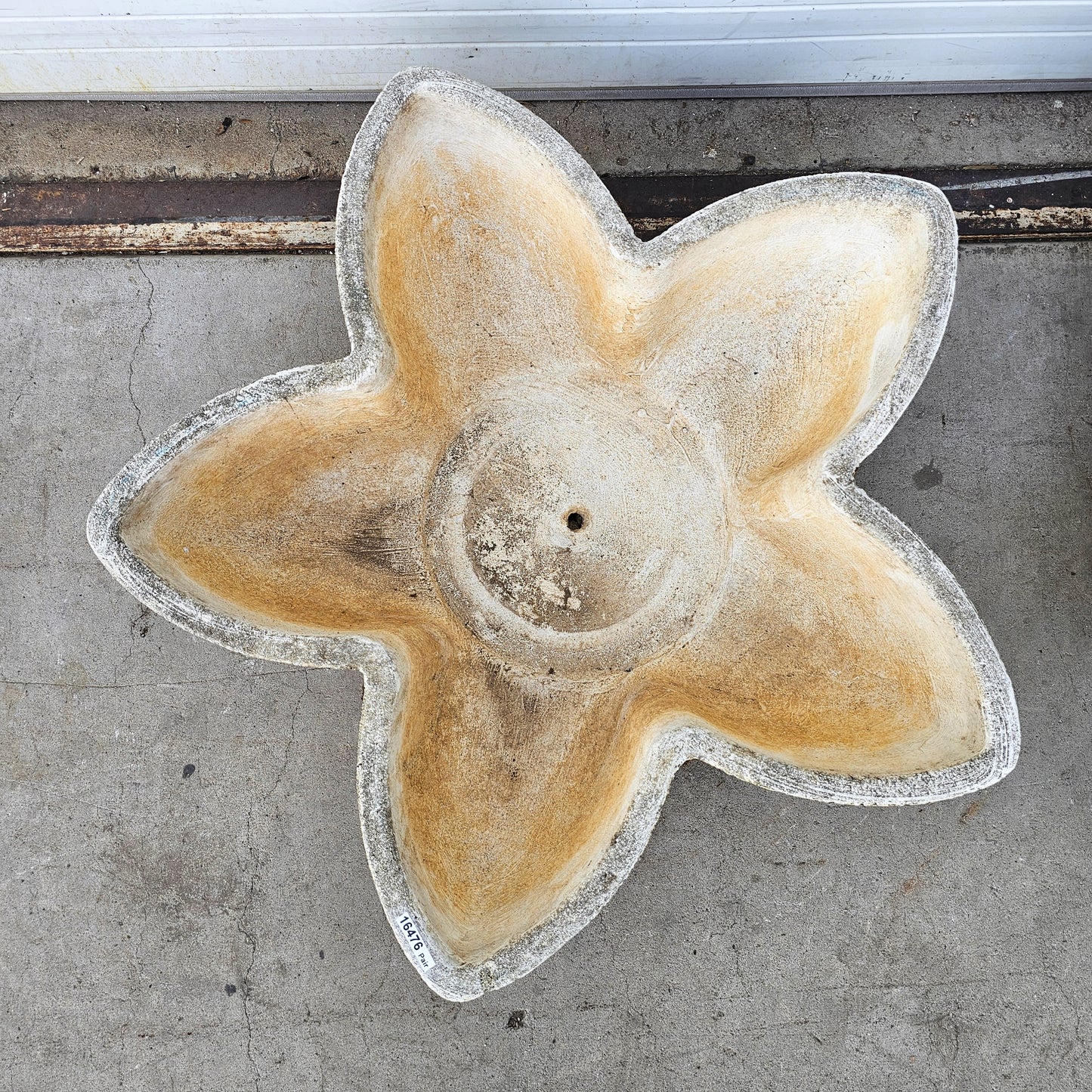 Pair of Large French Concrete Star Planters