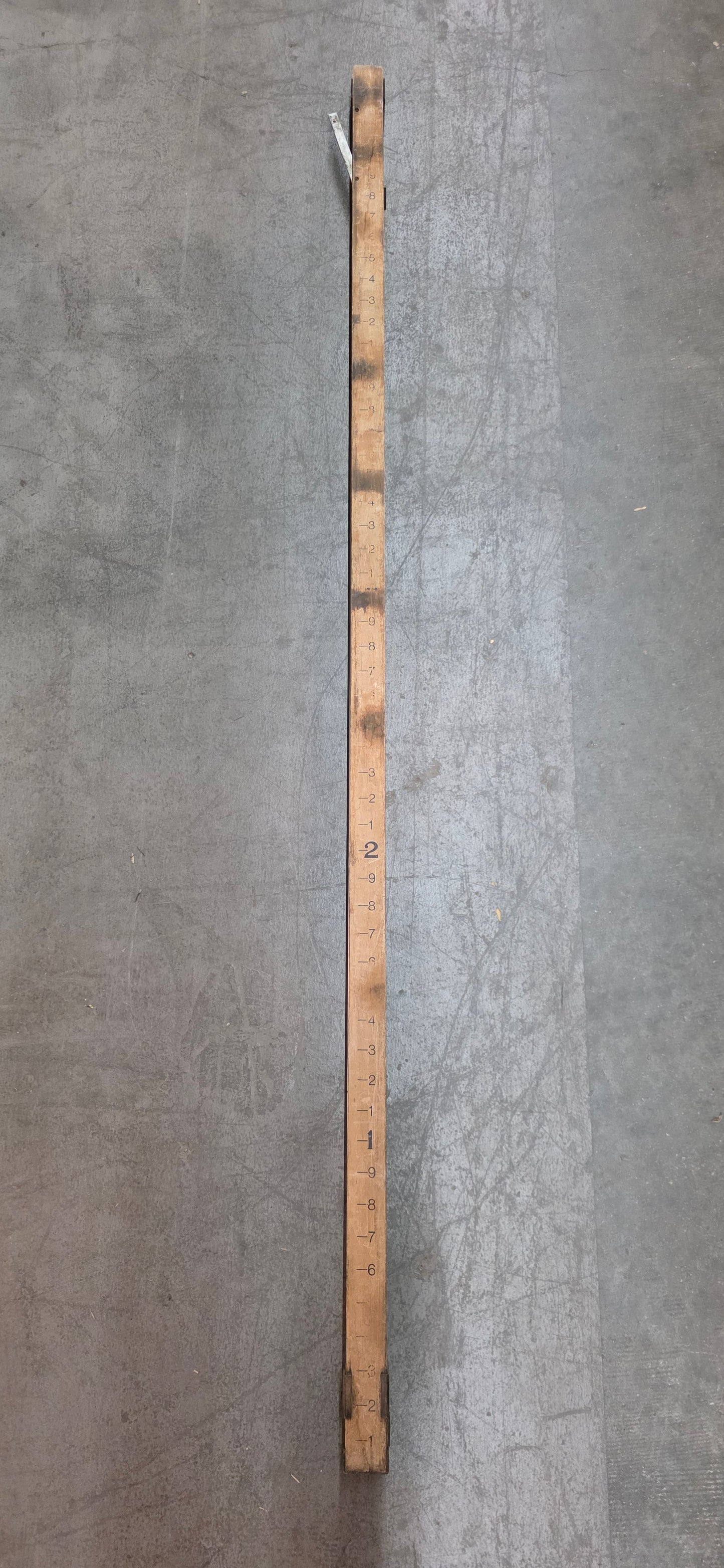 Surveyor Stick, aluminum & wood