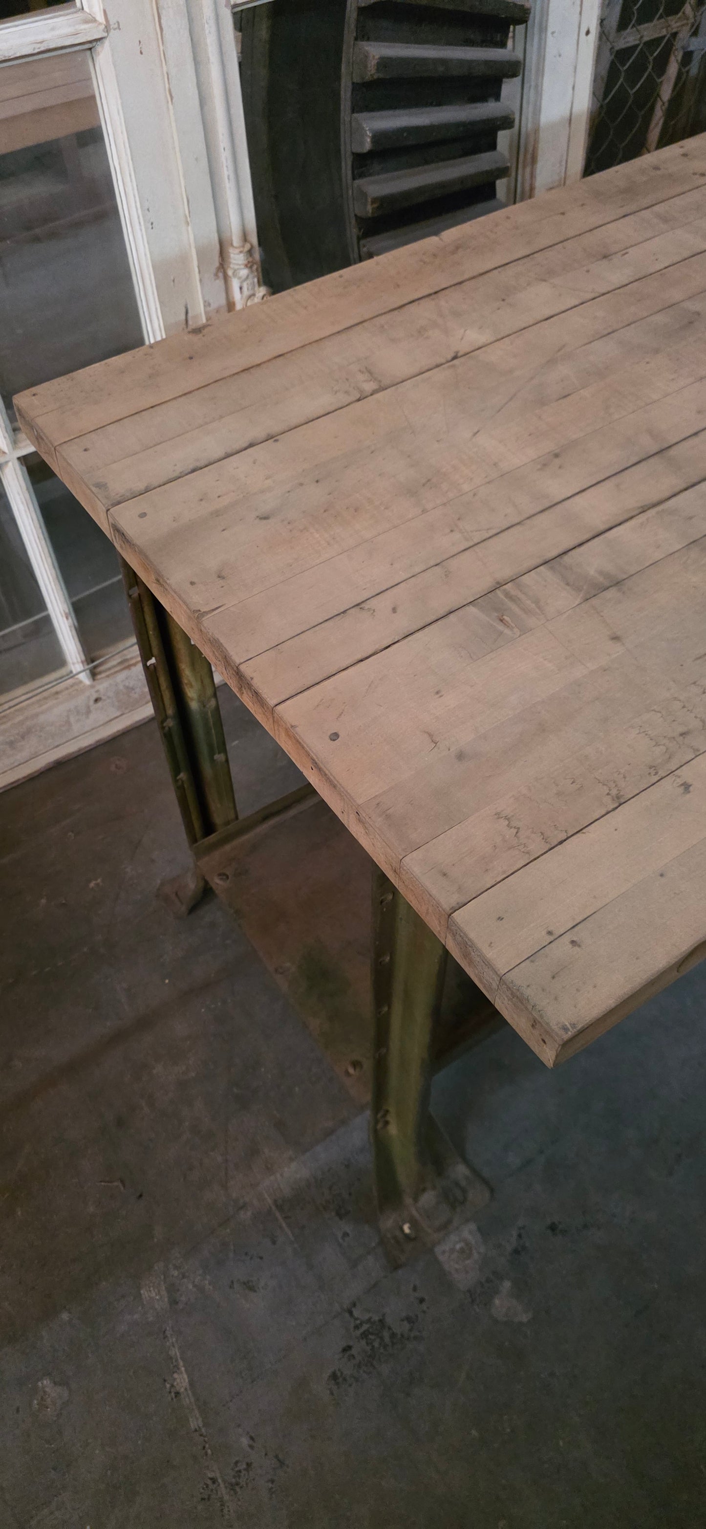 Reclaimed Wood Top Work Table