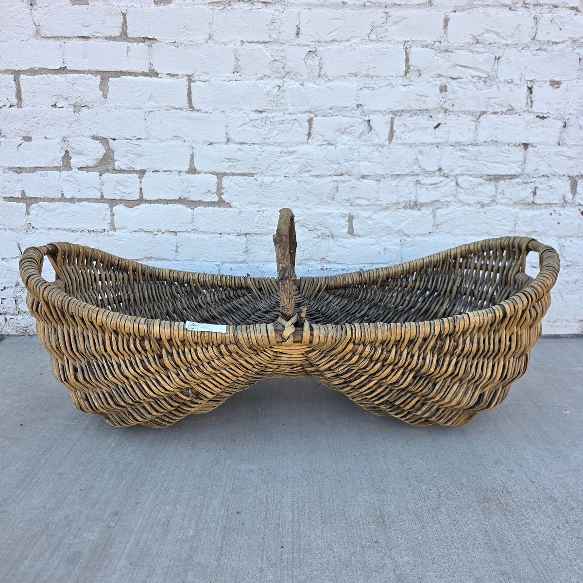 Vintage French Wicker Bourguignon Basket