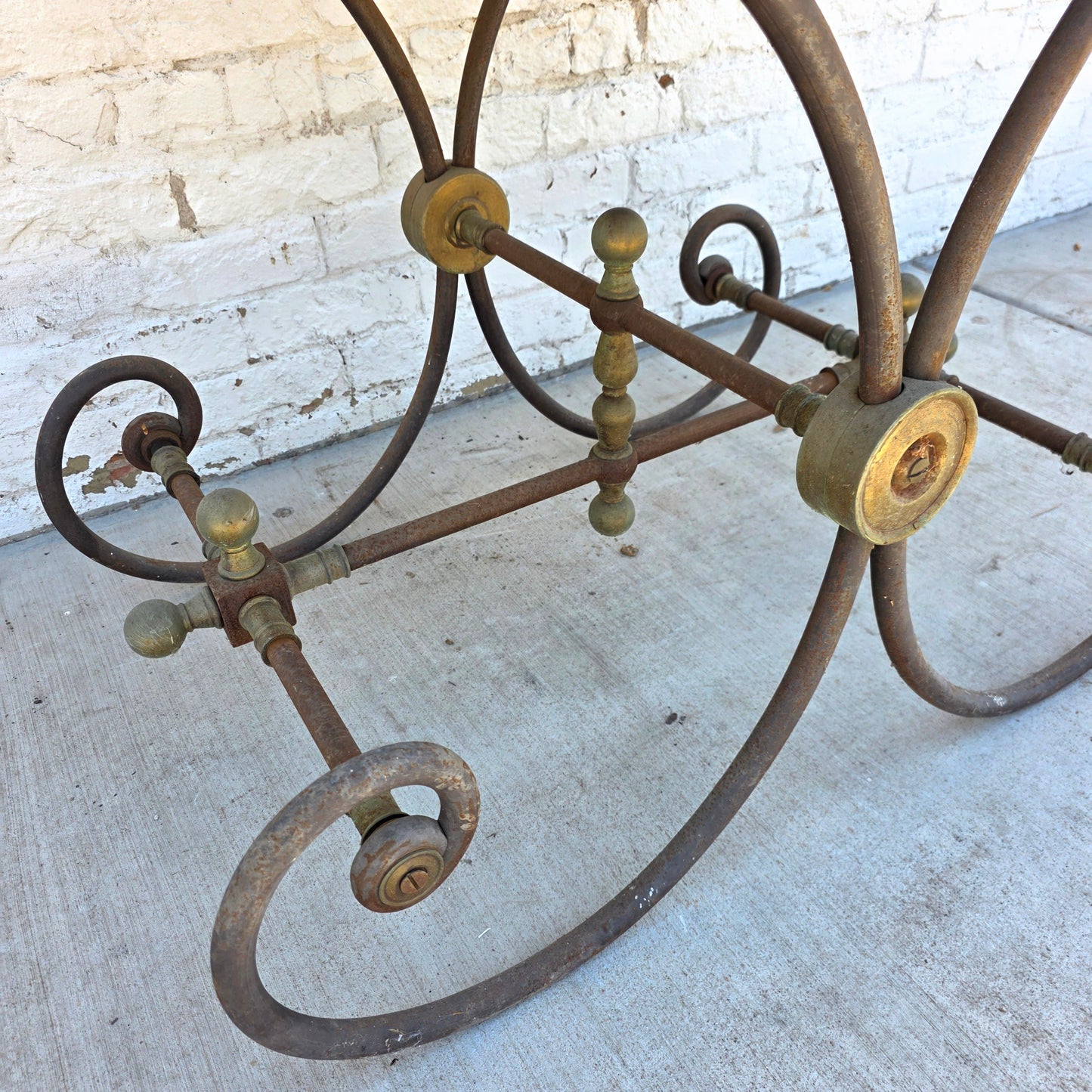 Antique French Marble Top Pastry Table