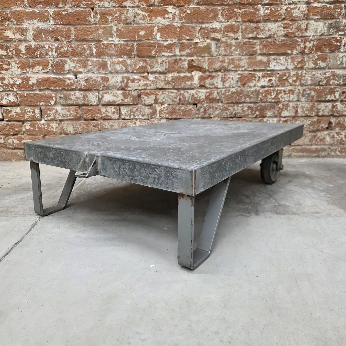 Galvanized Coffee Table Trolley