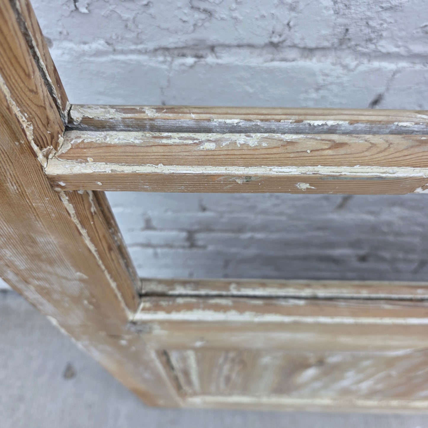 Single 4-Lite Antique Wood Doors