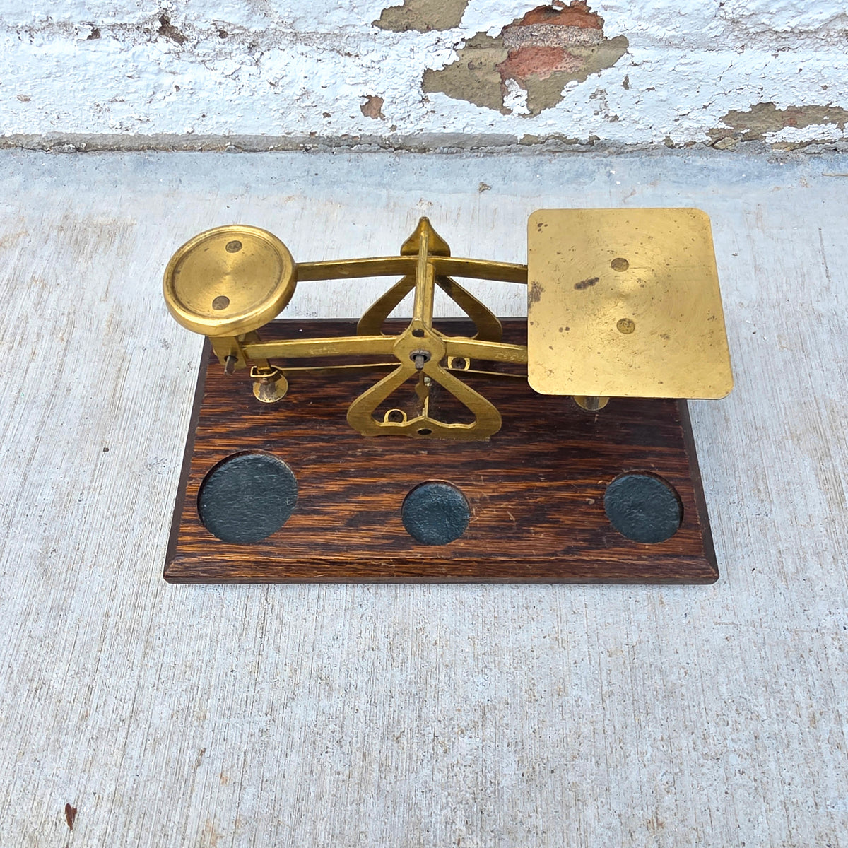 Antique Brass Jeweler's Scale, c. Early 1900's
