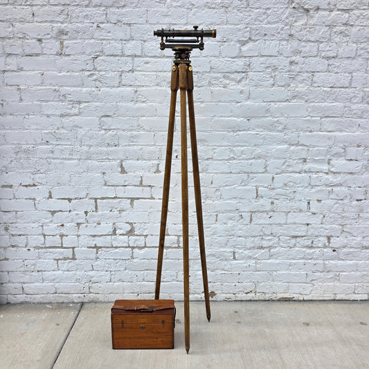 Vintage Keuffel and Esser Transit Surveyor's Level in Original Case with Tripod (Architectural)