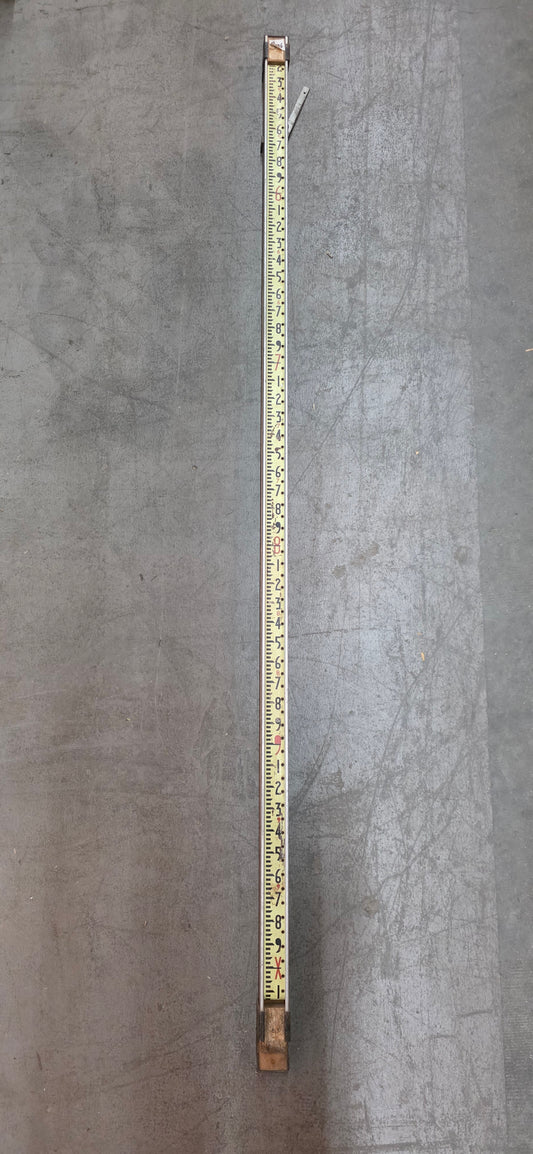 Surveyor Stick, aluminum & wood