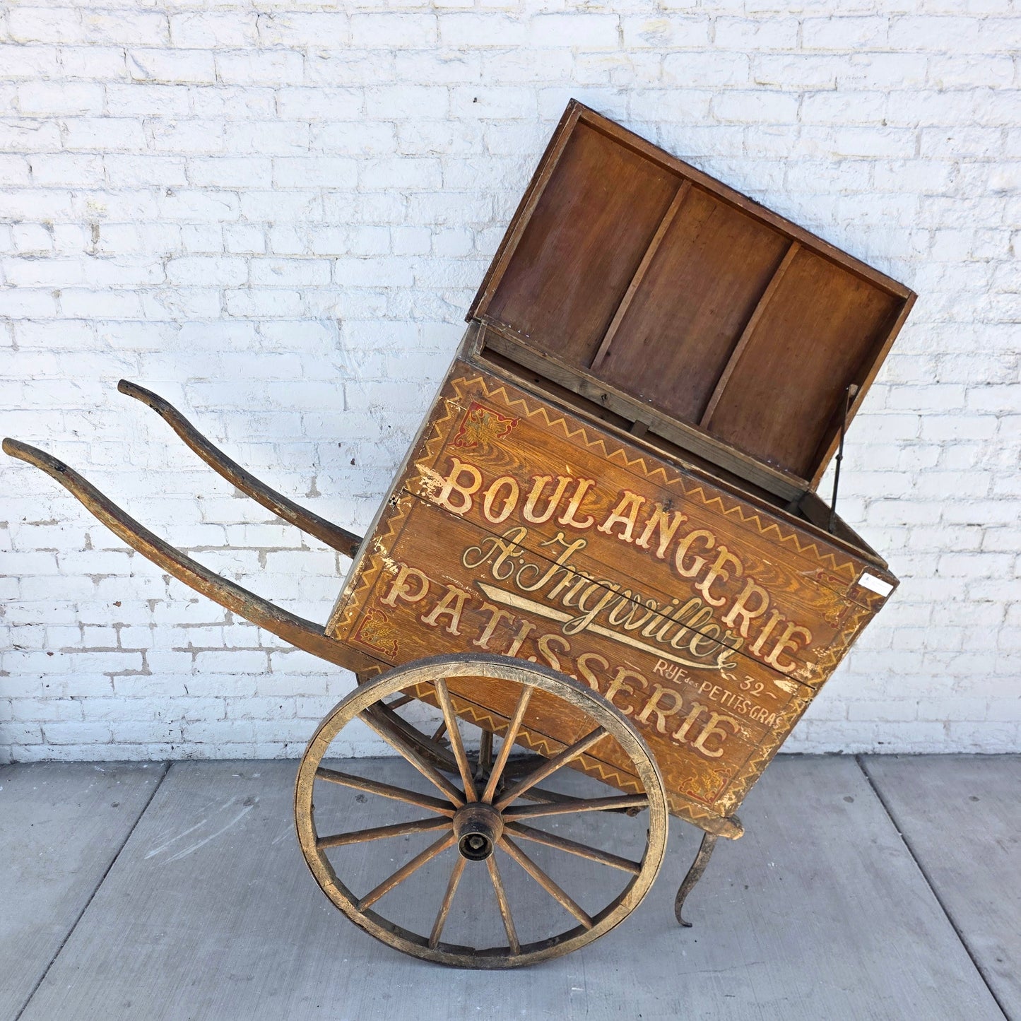 Rare French Pastry and Bread (Boulangerie) Cart
