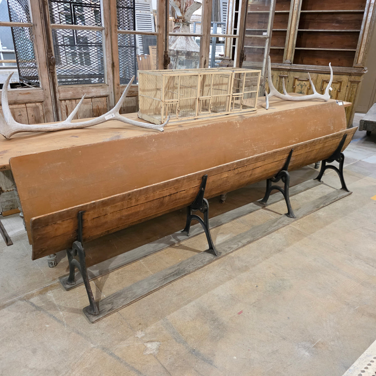 10 Ft Fold-up Bench with Cast Iron Legs
