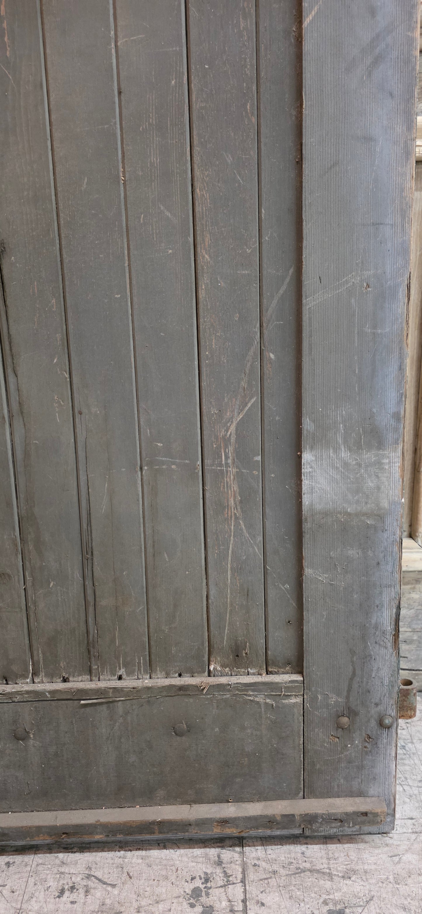 Single Stripped Barn/Carriage Door with "X" Bottom Panel