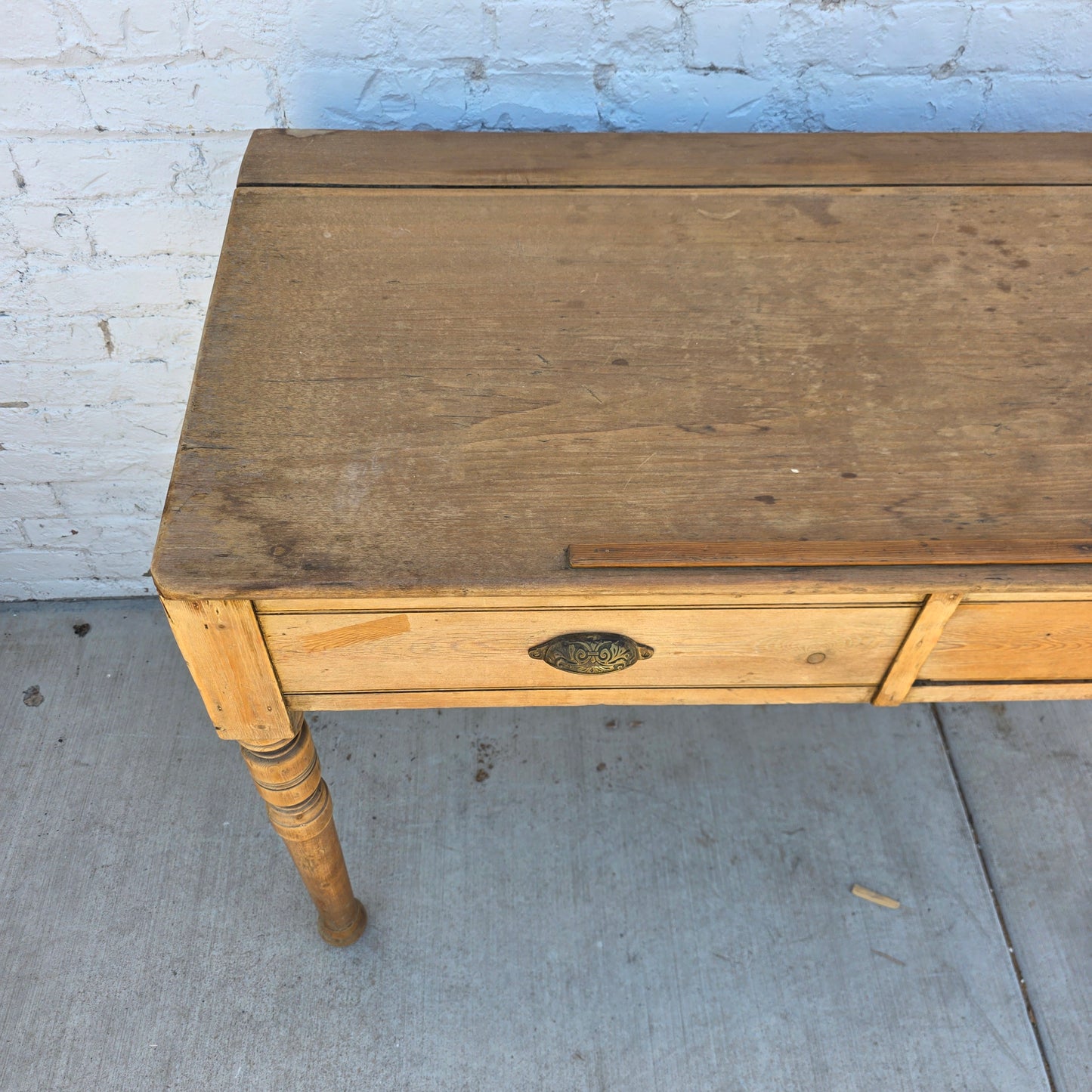 Slant Top Work Desk w/ Drawer