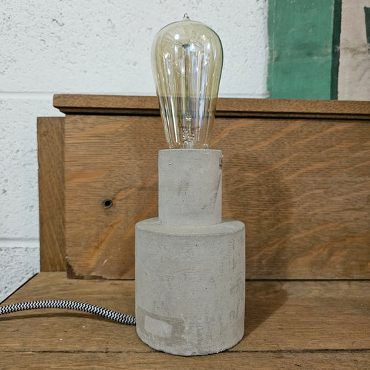Small Concrete Table Top Lamp