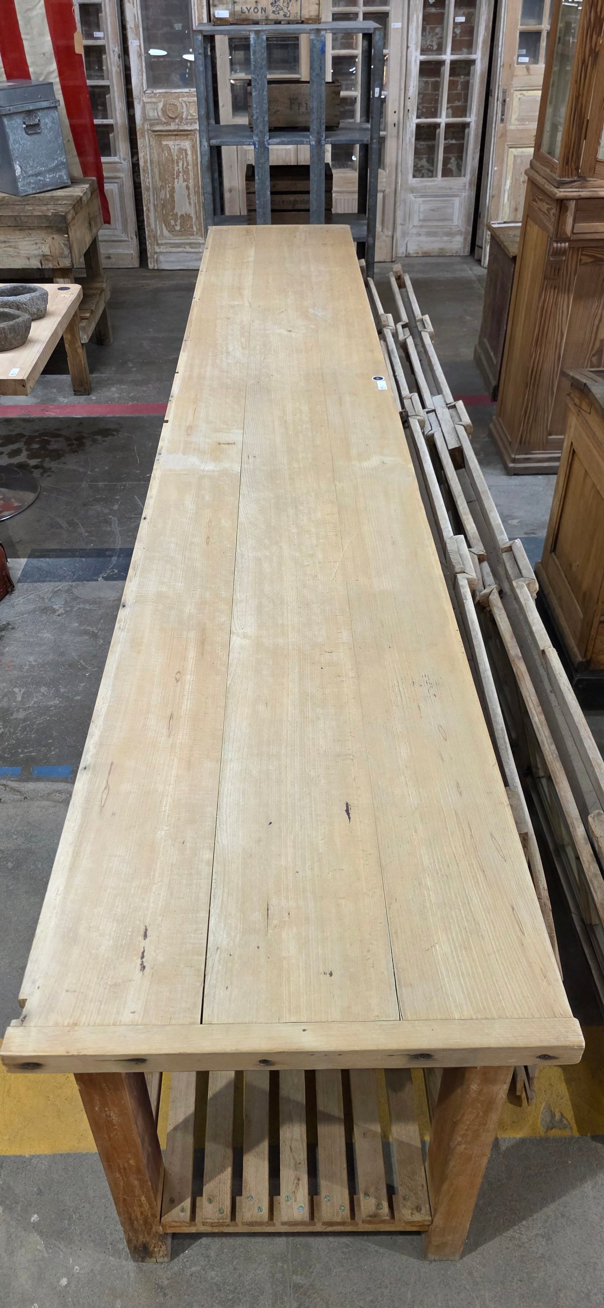 French Bleached Bakery Table