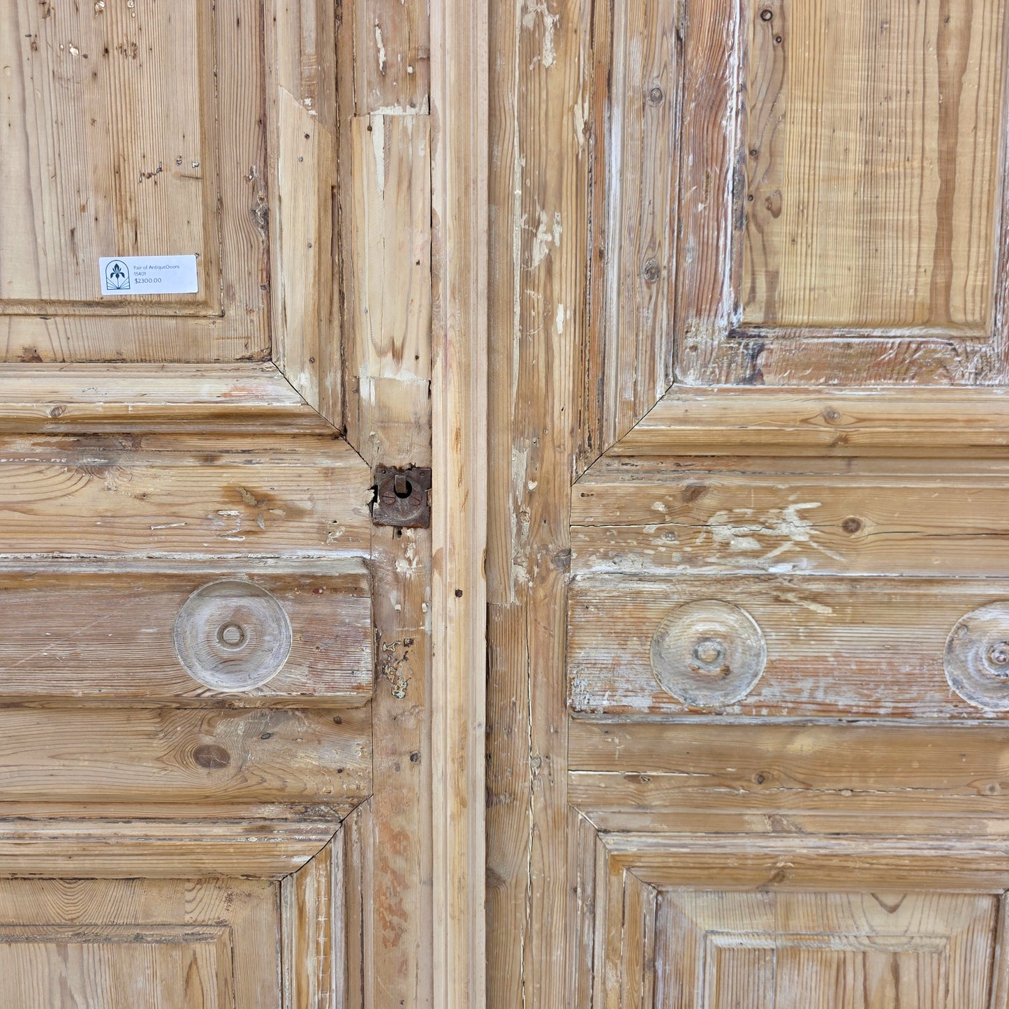 Pair of Washed Antique 2-Panel Doors