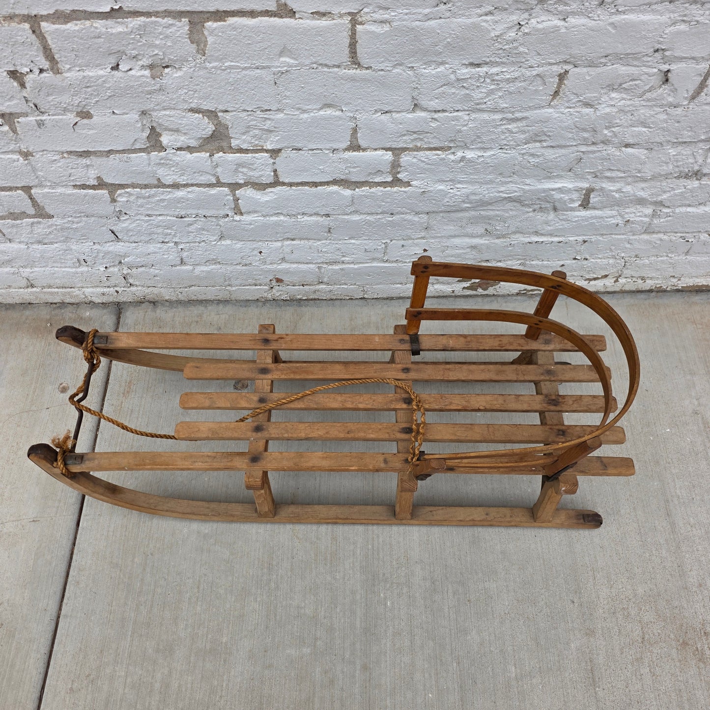 European Wooden Children's Snow Sled