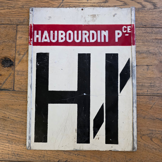 French Train Station Sign Insert