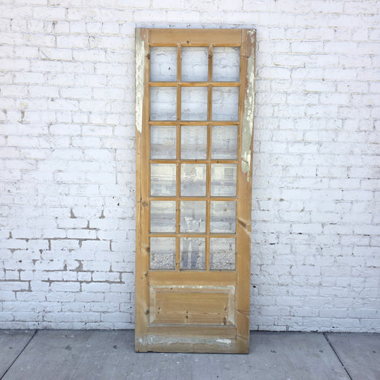 Single Antique French Door with 18 Lites