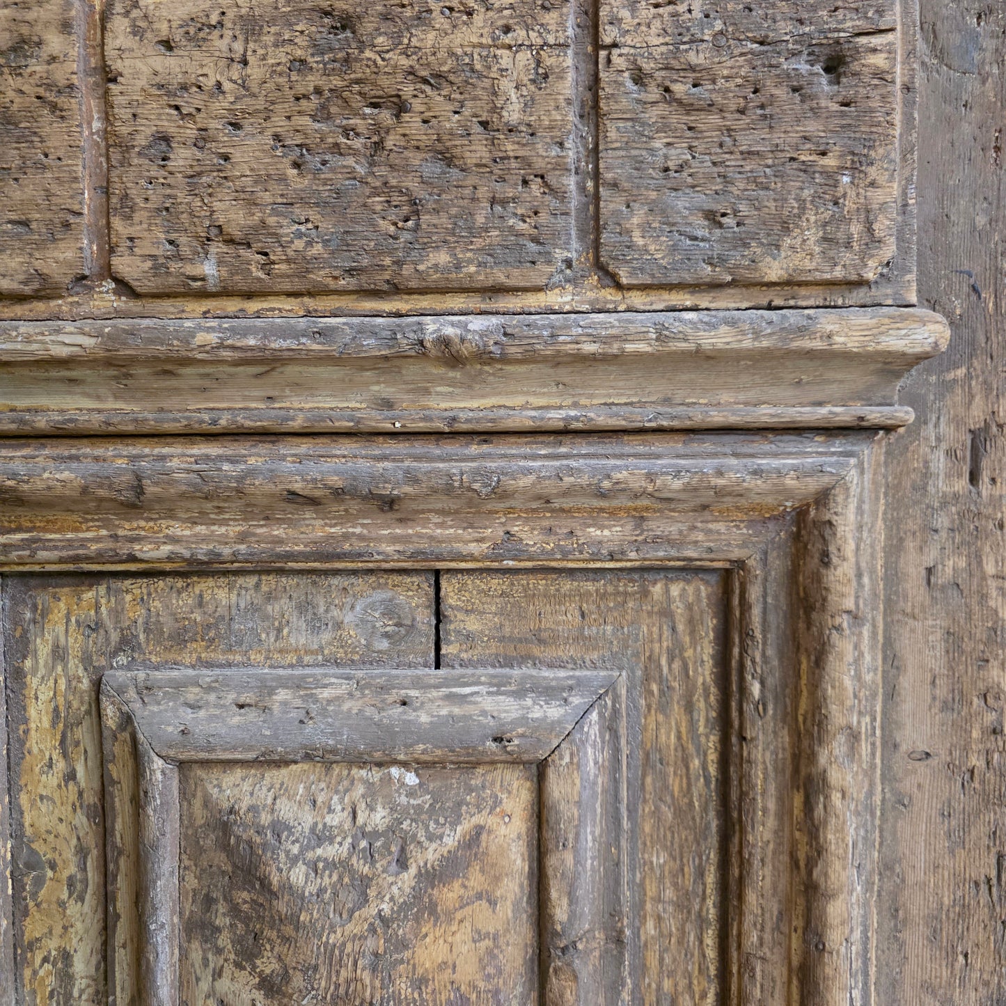 Pair of Wood Single Lite Carved Antique Doors