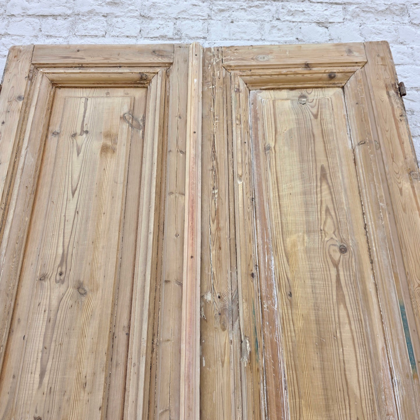 Pair of Washed Antique 2-Panel Doors