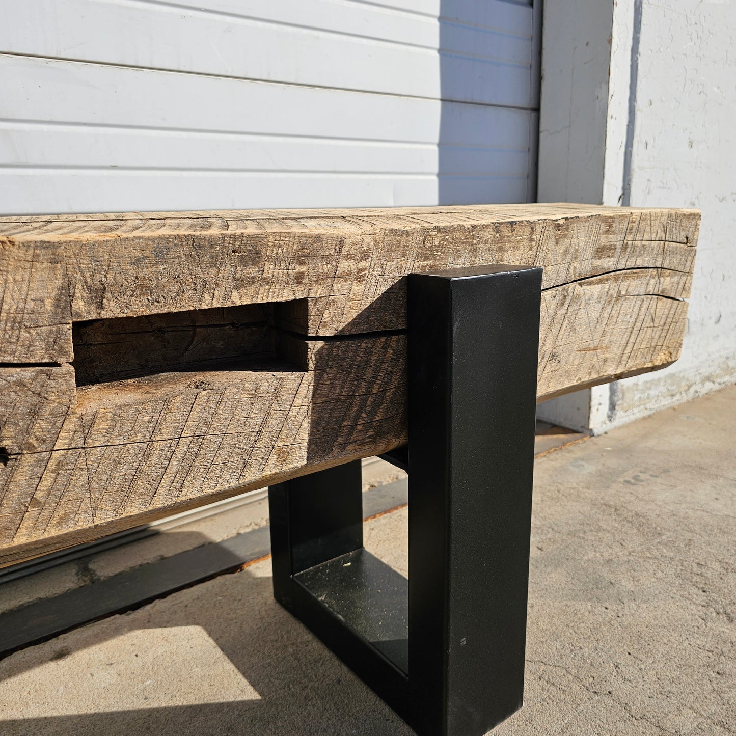 Antique Barn Beam Bench