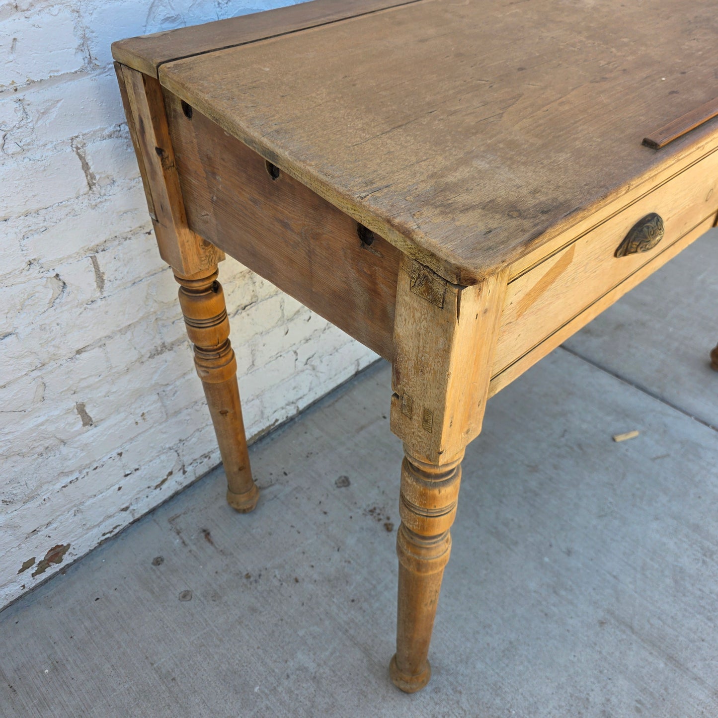 Slant Top Work Desk w/ Drawer
